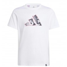 ADIDAS J C PHOTO TEE JI6672 ΠΑΙΔΙΚΗ ΒΑΜΒΑΚΕΡΗ ΜΠΛΟΥΖΑ T.Shirt UNISEX ΛΕΥΚΗ